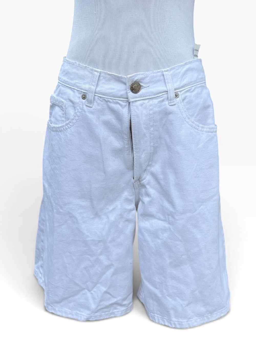 Garage White Denim Jorts